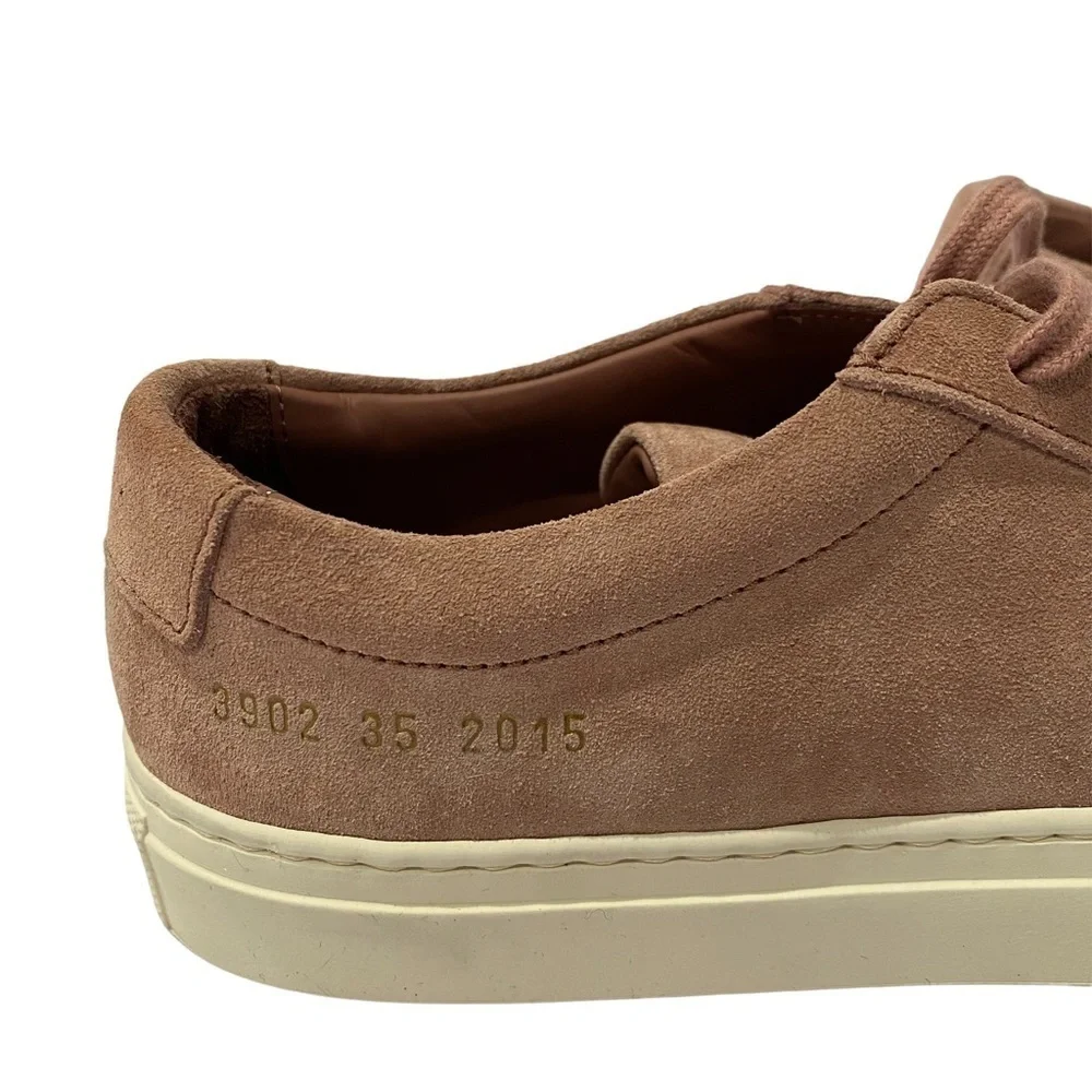 COMMON PROJECTS Original Achilles Low-Top Sneakers Suede Blush 35 New